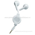 Innovative Promotional Headset/Retractable Earphones, 80cm Cable LengthNew